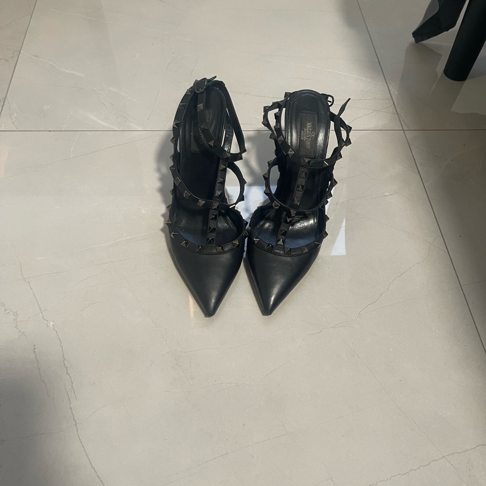 Valentino Black Rockstud Heels